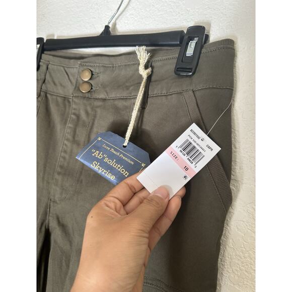 Democracy “Ab” Solution Sky Rise Utility Elastic Hem Pant In Green Size 10 - Picture 4 of 7